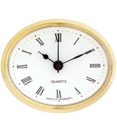 Vestavné hodiny 80x65 mm - zlaté, římské číslice 550/4130-01