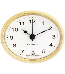 Vestavné hodiny 80x65 mm - zlaté, arabské číslice 550/4130-02