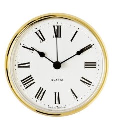 Vestavné hodiny 66 mm - zlaté, římské číslice 550/4169-01