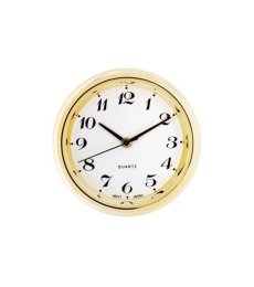 Vestavné hodiny 35 mm - zlaté, arabské číslice 550/4173-10