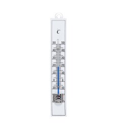 Wooden room thermometer - white