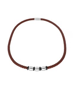 Náhrdelník z pleteného řemínku