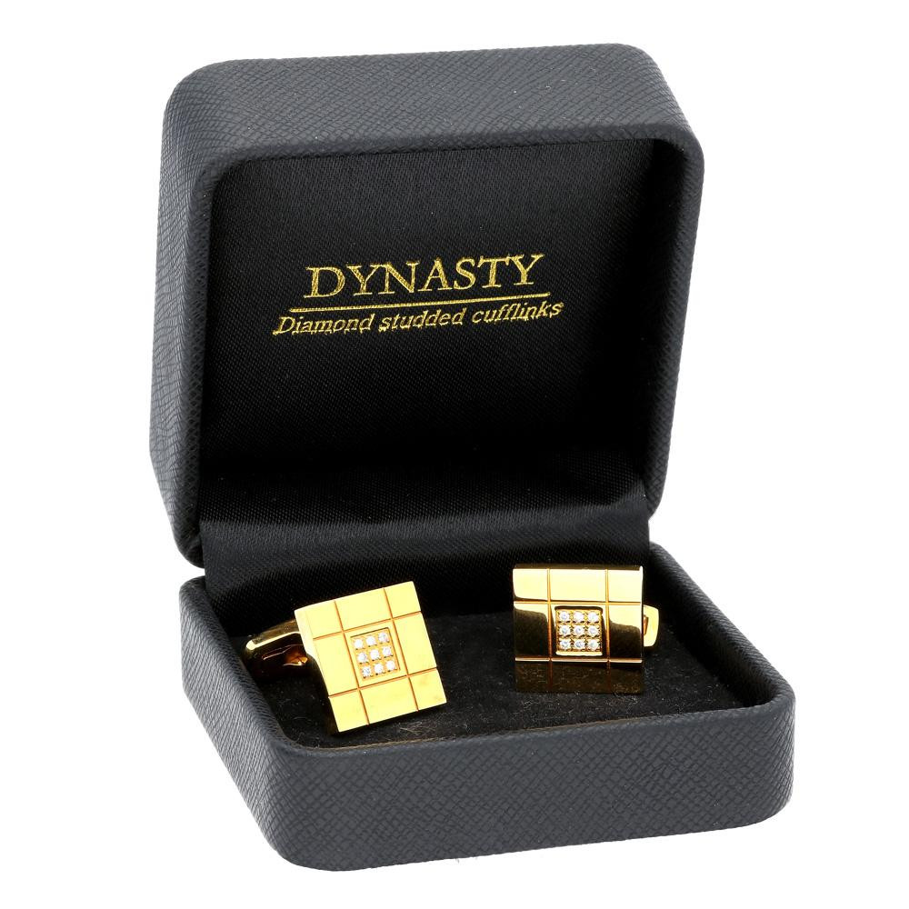 PRIM Dynasty Diamond Gold - cufflinks
