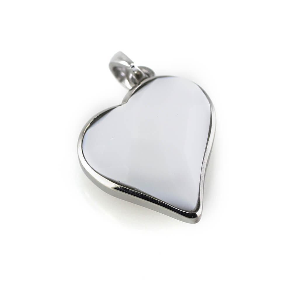 Stainless steel pendant Kishi - silver-white colour
