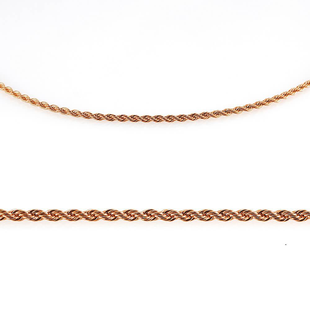 Kette 7604, rosévergoldet (55 cm)