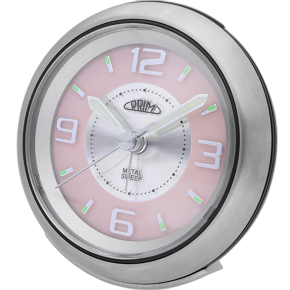 PRIM Retro Alarm - srebrno-różowy