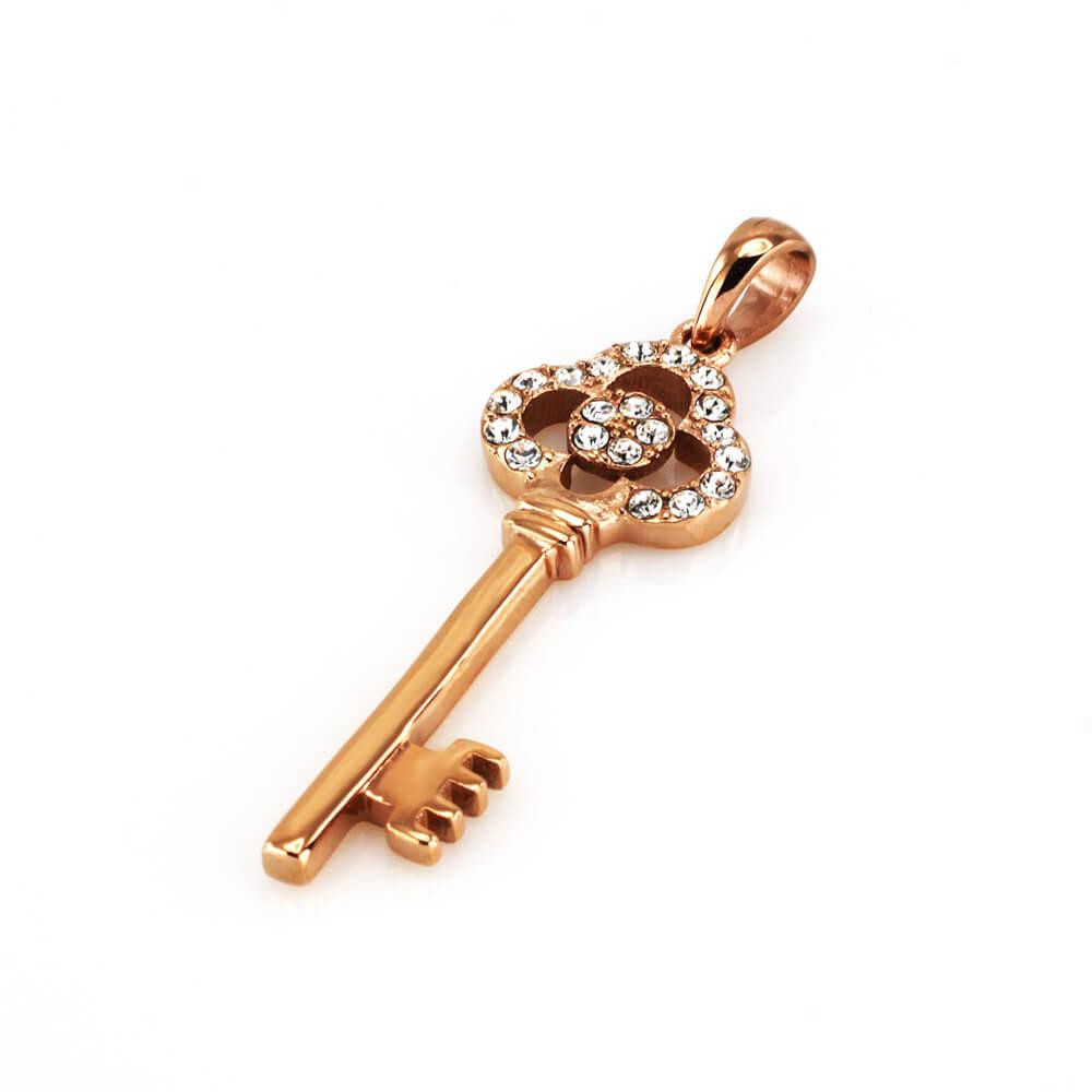 Stainless steel pendant 7908 - rose gold colour