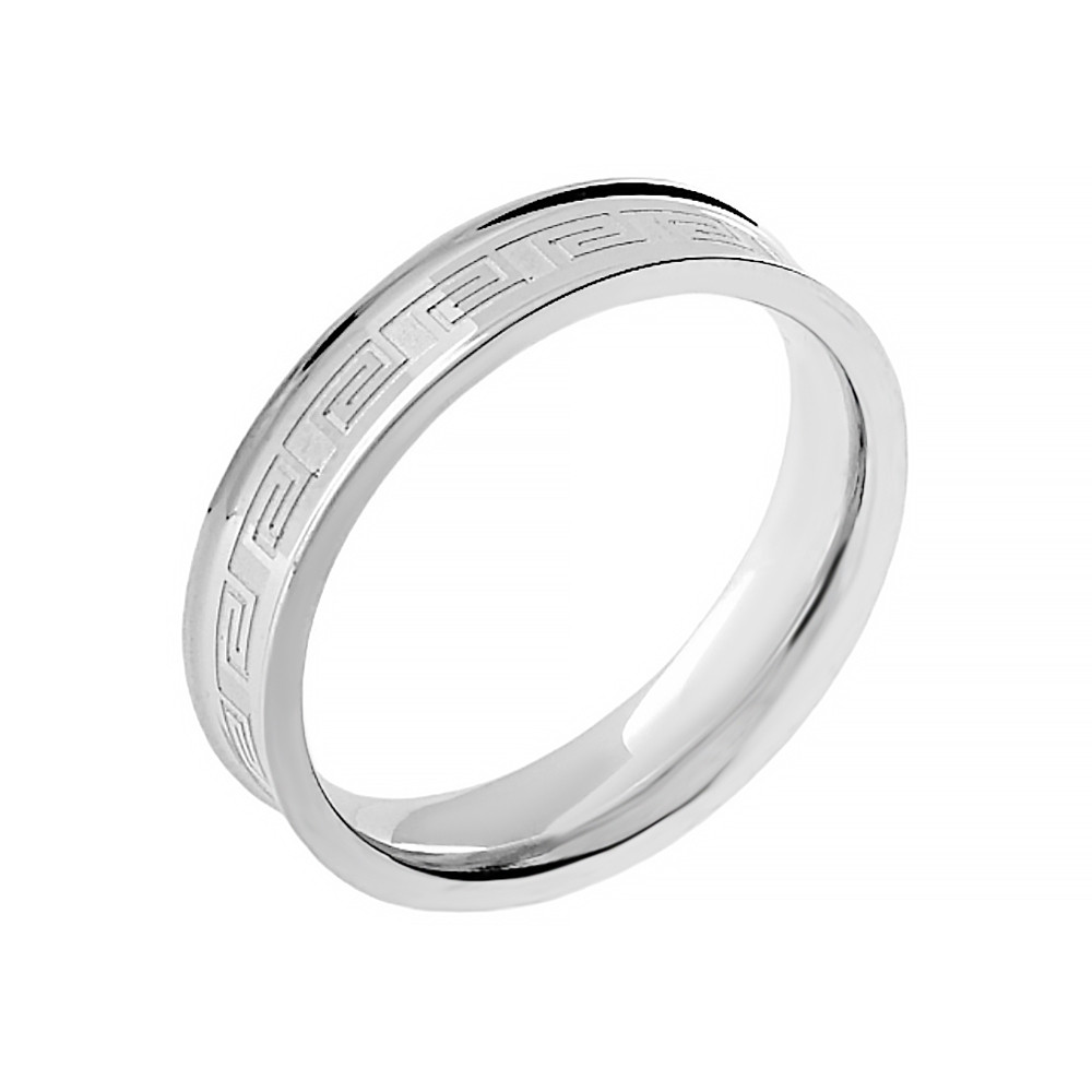 Obrączka ślubna ze stali nierdzewnej 5900 (wielkość 62) - srebrnego koloru