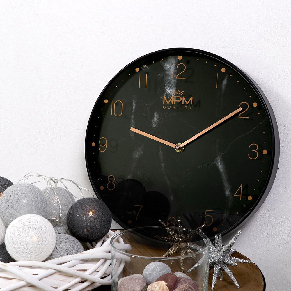 Wanduhr MPM Schwarzer Marmor