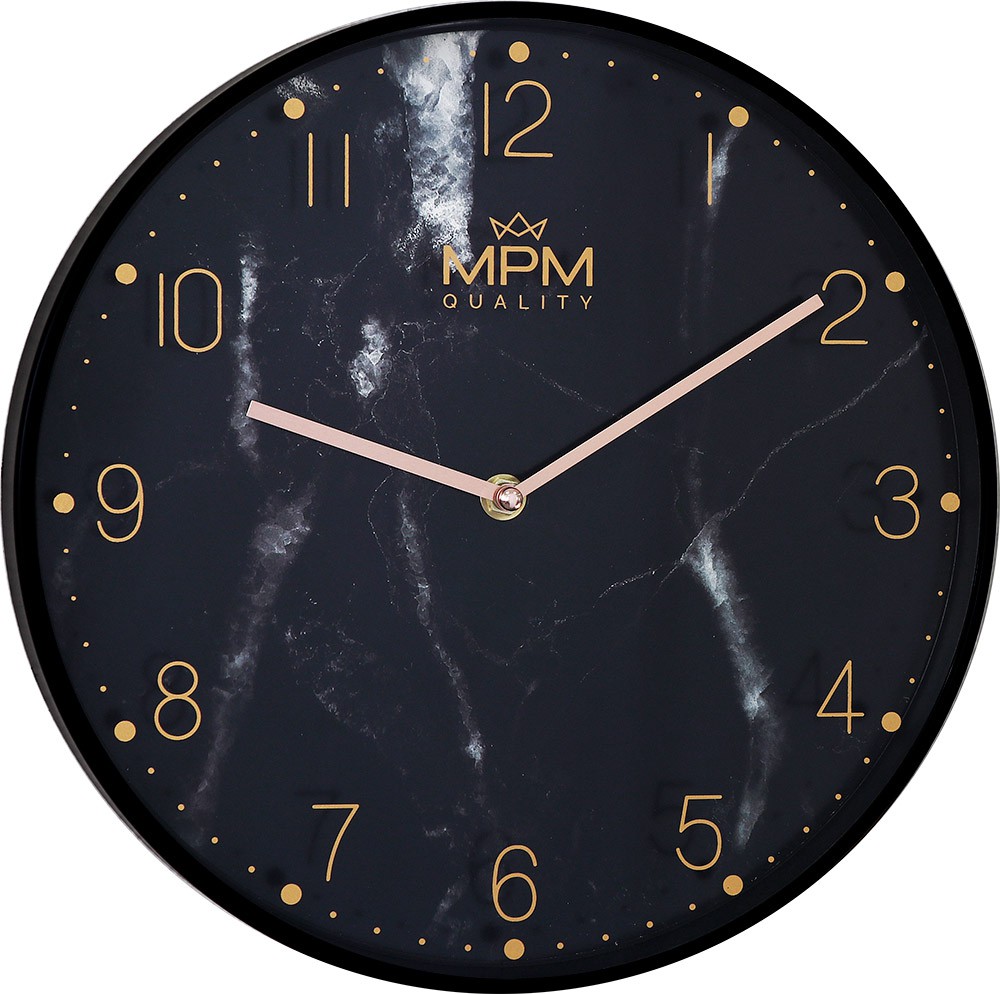 Wanduhr MPM Schwarzer Marmor