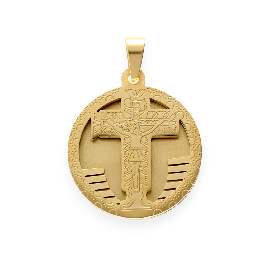 Stainless steel pendant Emunah - gold colour