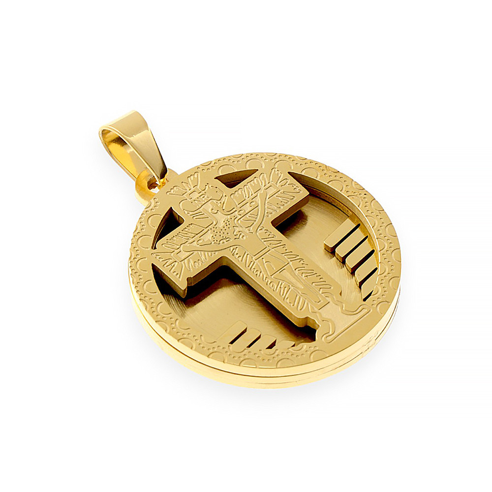 Stainless steel pendant Emunah - gold colour