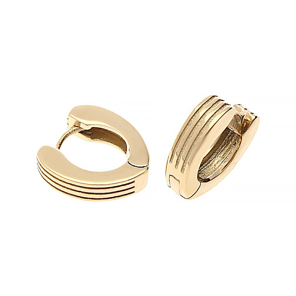 Stainless steel earrings 70019 - gold colour
