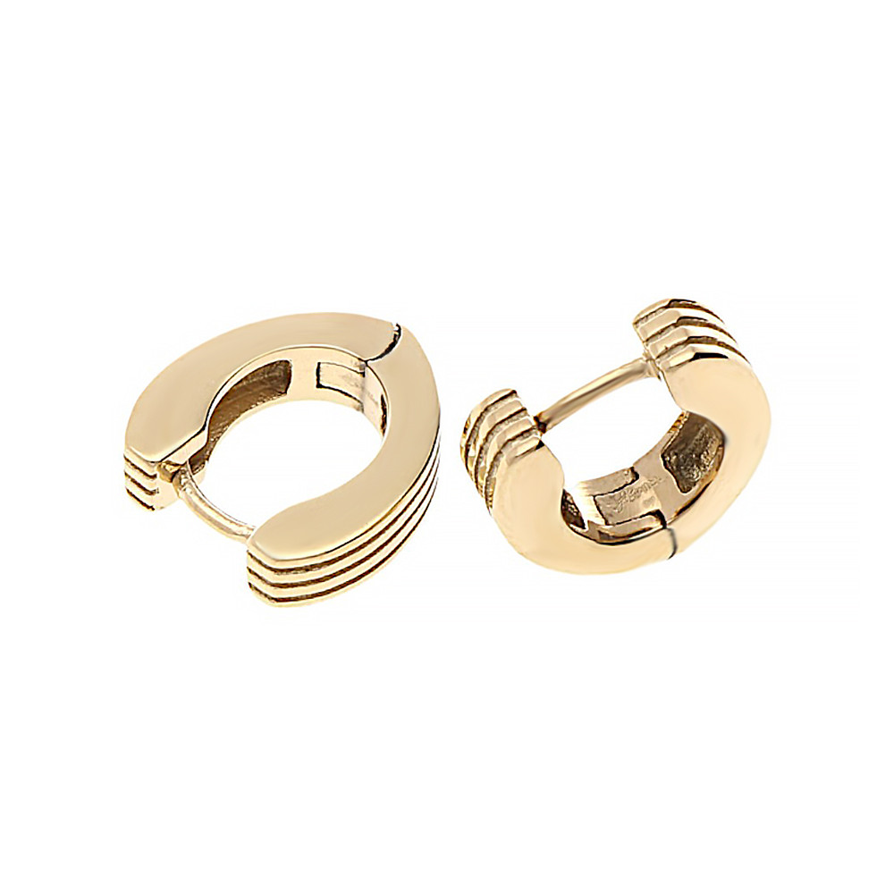 Stainless steel earrings 70019 - gold colour