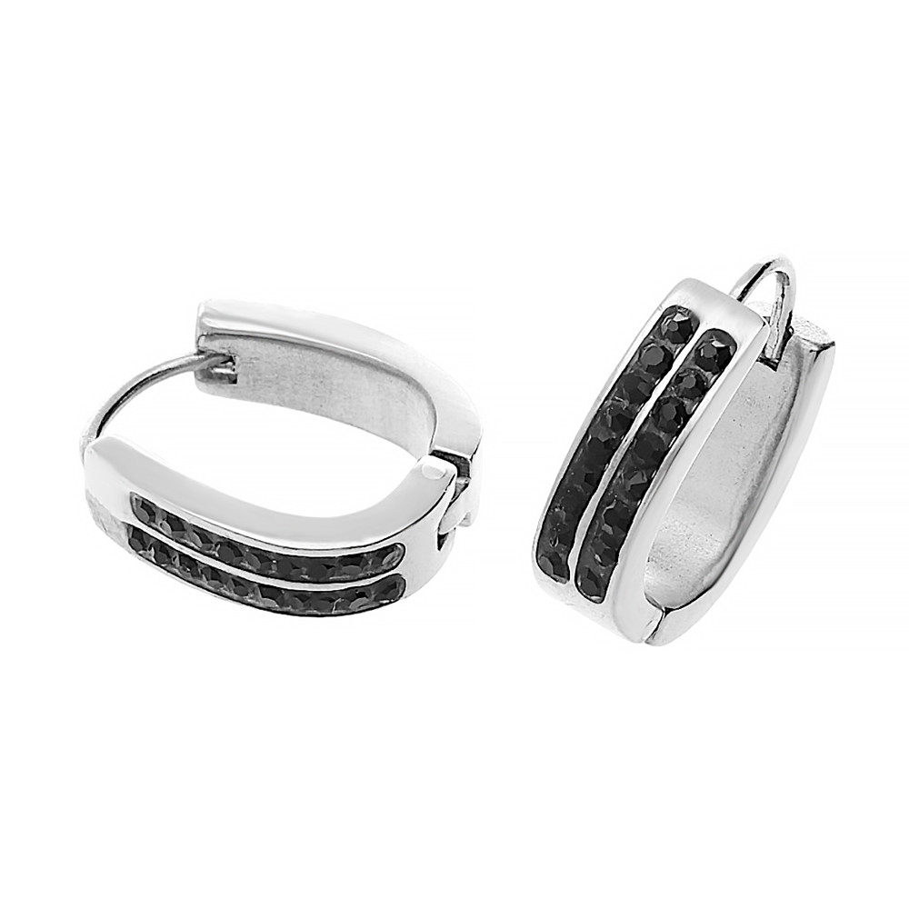 Stainless steel earrings 5207 - silver colour
