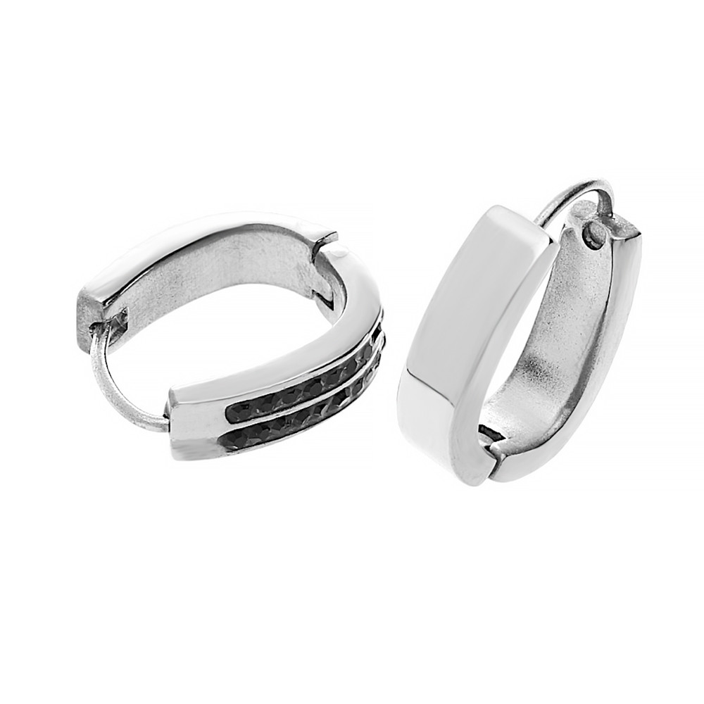 Stainless steel earrings 5207 - silver colour