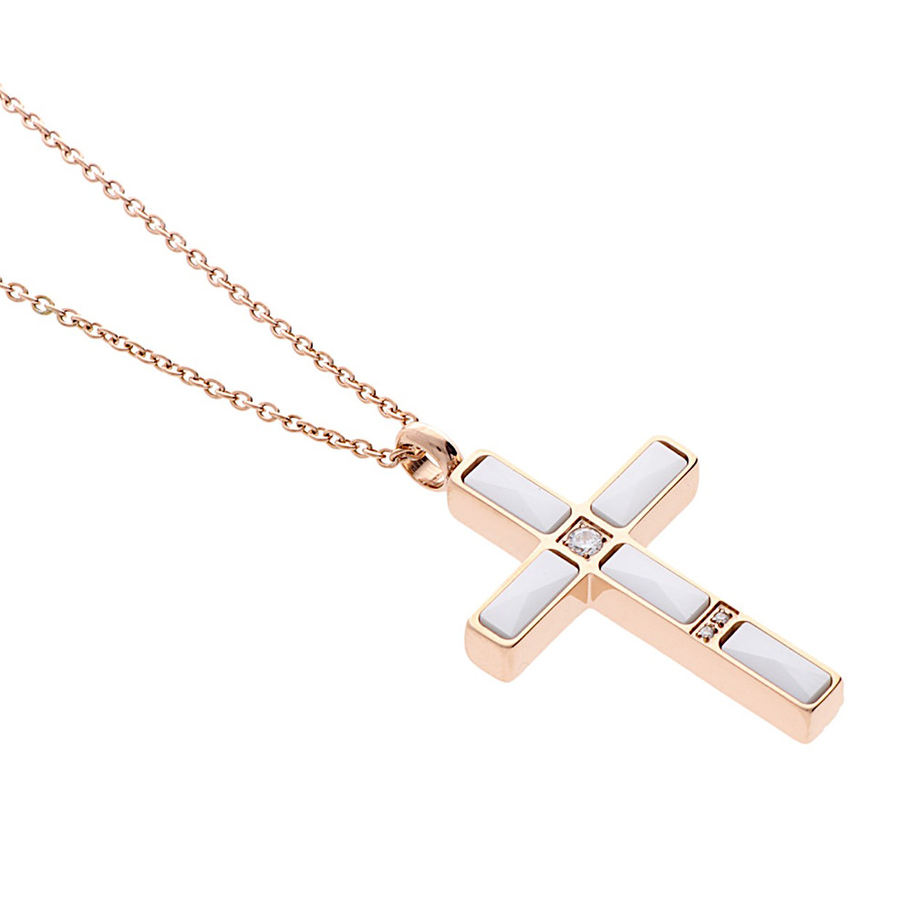 Necklace 7680 - rózsaszín arany