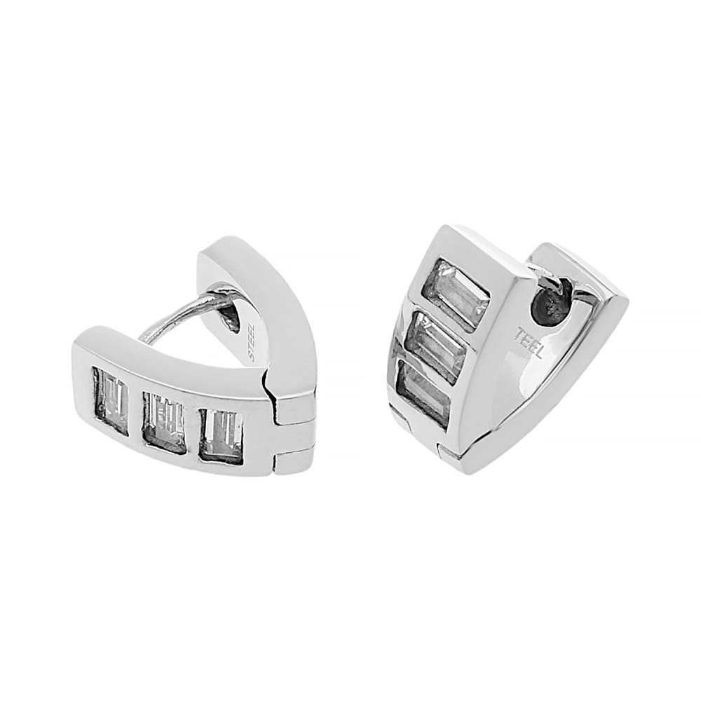 Rozsdamentes acél fülbevaló 7453 - ezüst színű