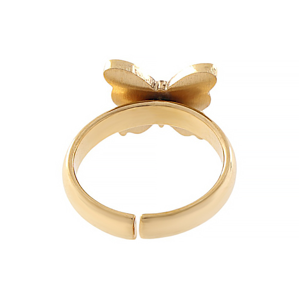 Children's stainless steel ring 6793 (size 44) - gold colour