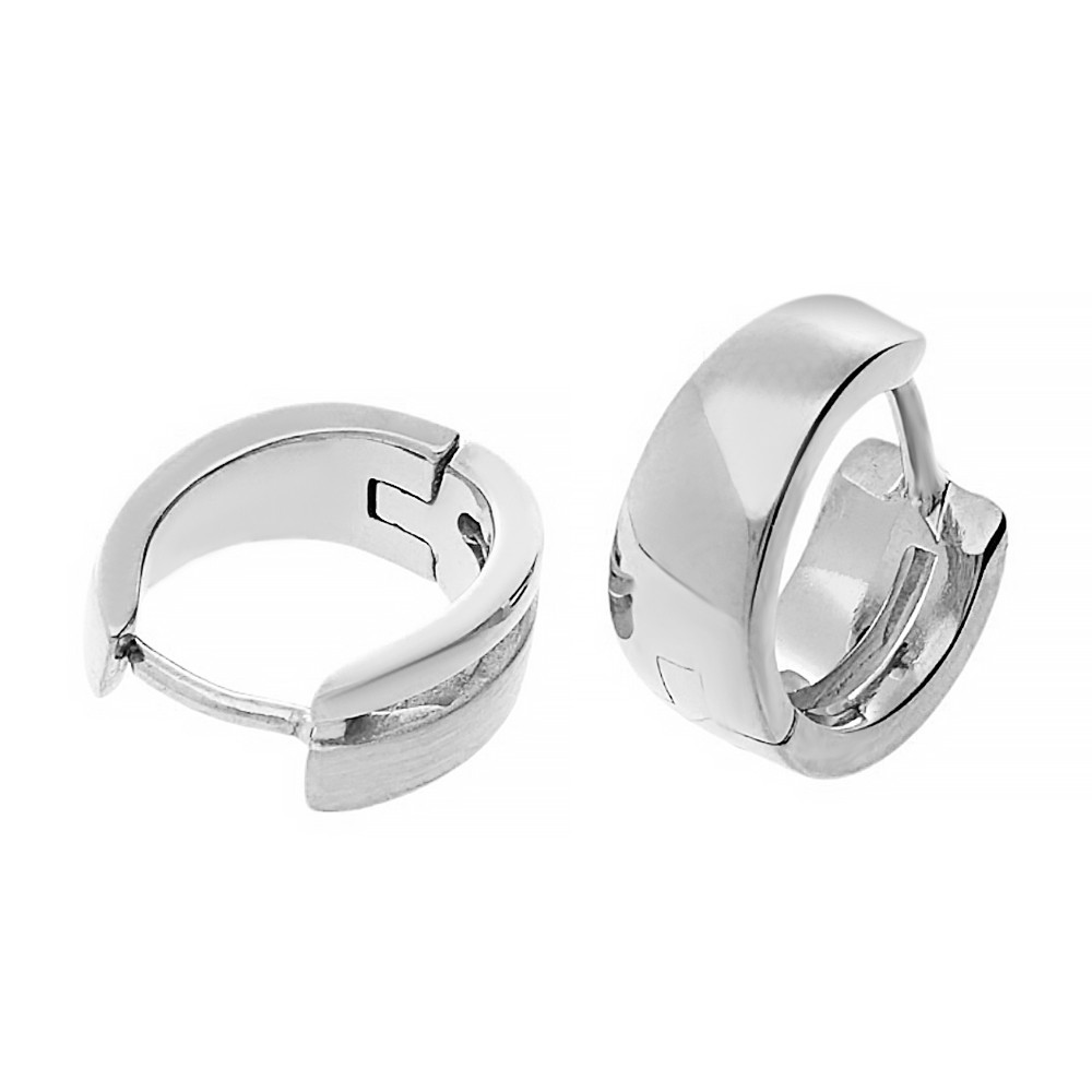 Stainless steel earrings 8036 - silver colour