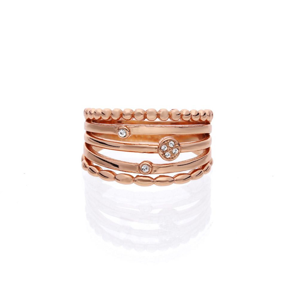 Ring 70027, Roségold plattiert, Größe 56