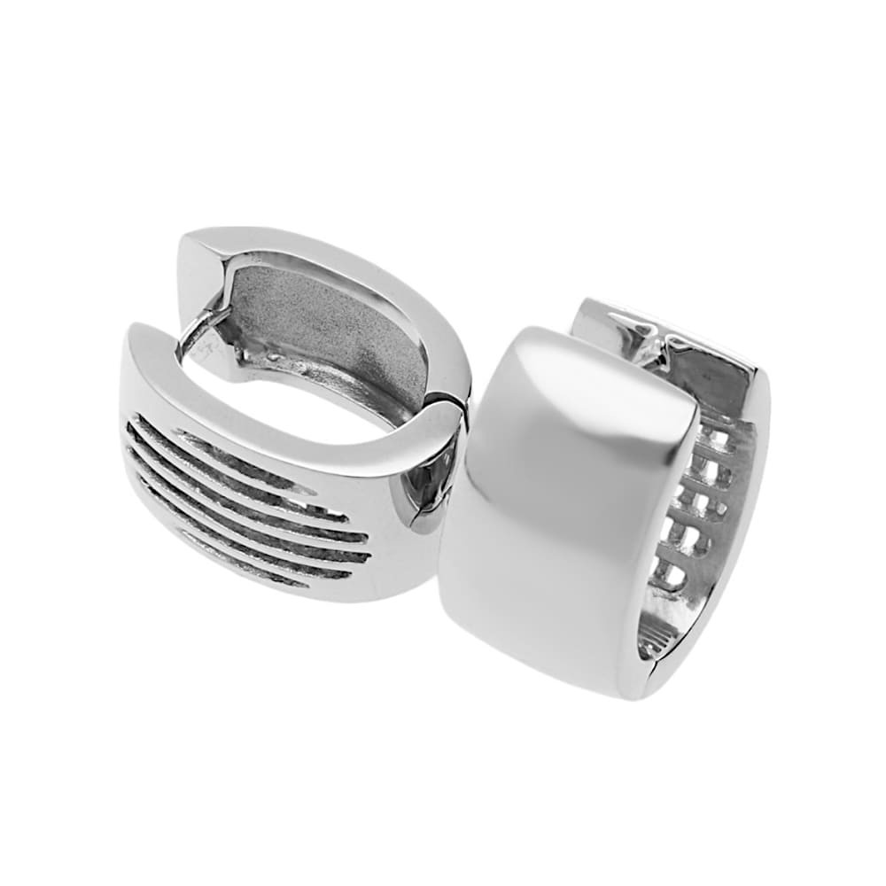 Stainless steel earrings 6330 - silver colour