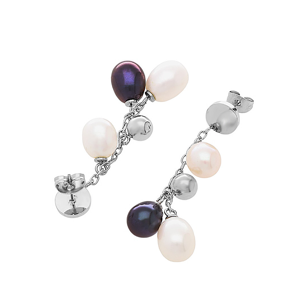 Stainless steel earrings 5265 - silver colour