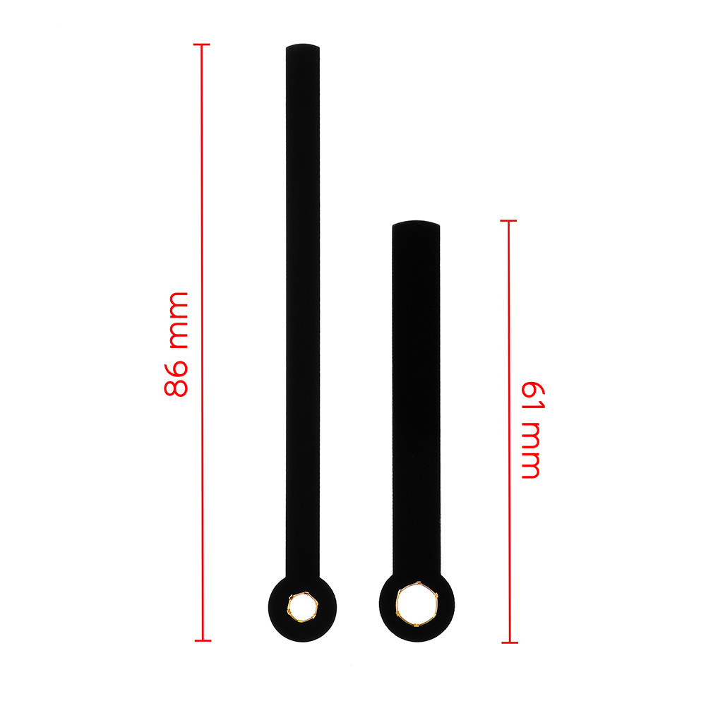 Kovové hodinové ručičky B10 (81 mm, 55 mm) - čierne