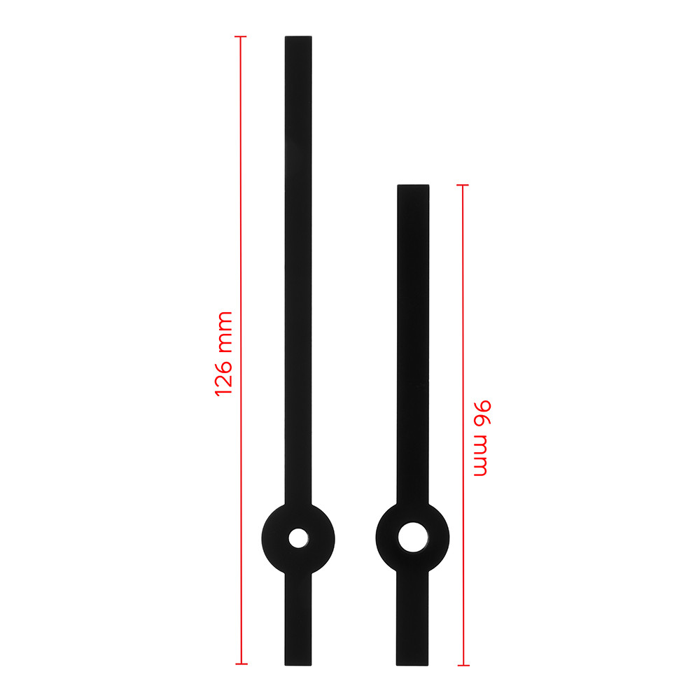 Kovové hodinové ručičky B11 (100 mm, 55 mm) - čierne