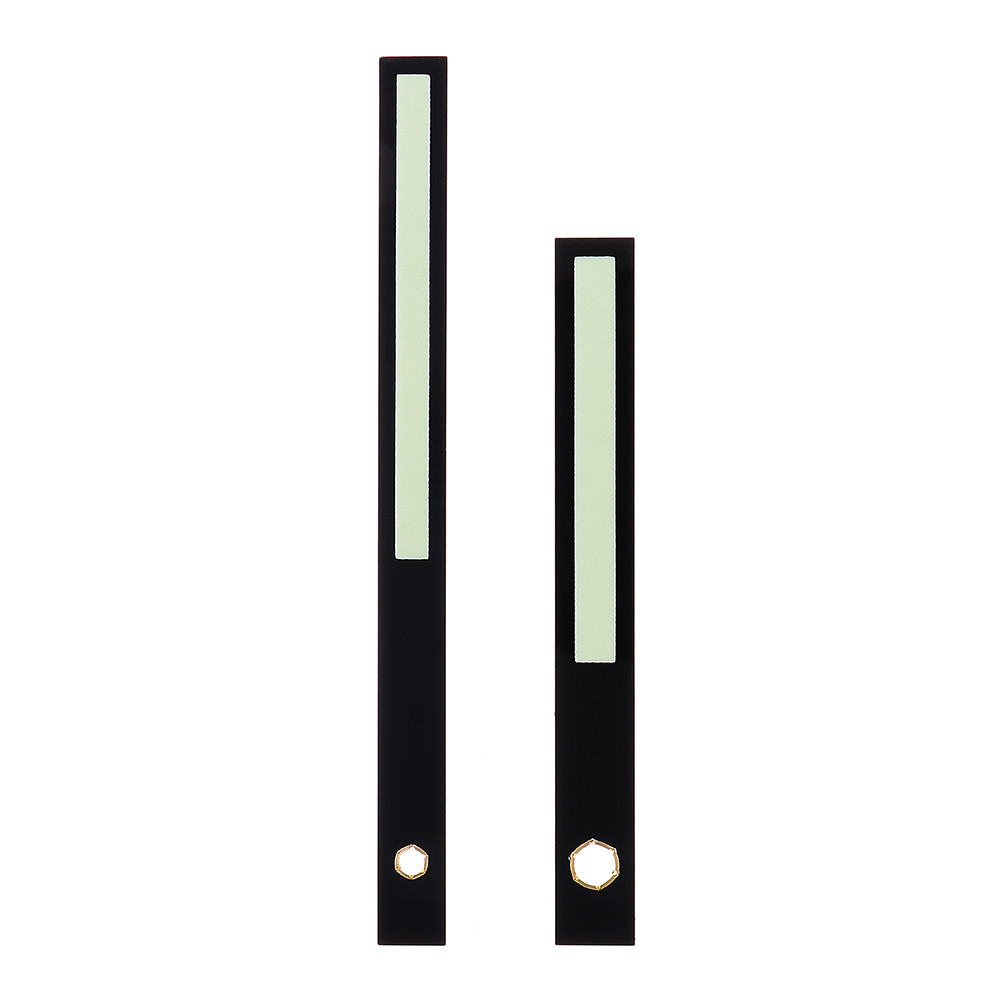 Luminiscenční kovové hodinové ručičky B39 (100 mm, 78 mm) - černé