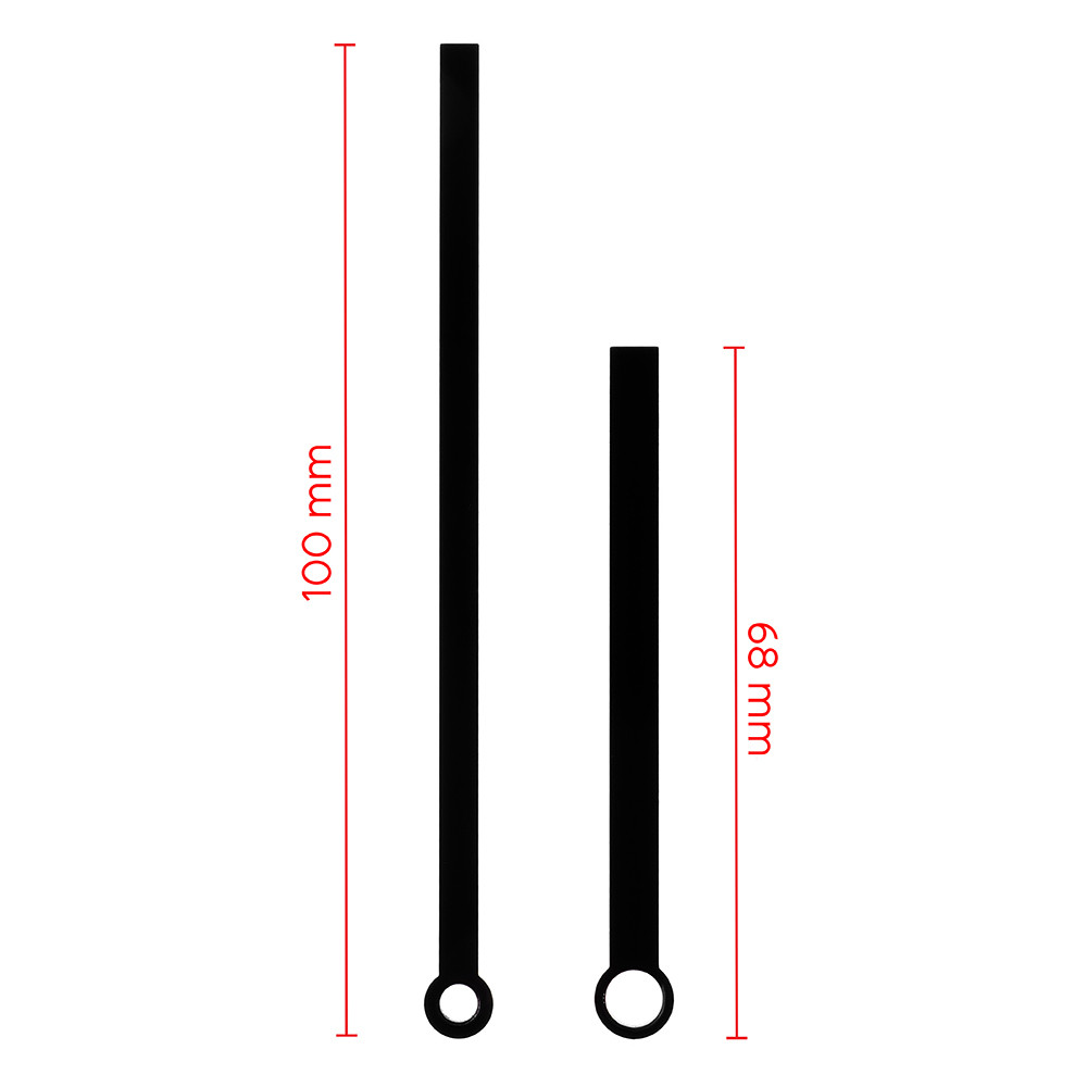 Kovové hodinové ručičky B13 (96 mm, 65 mm) - čierne