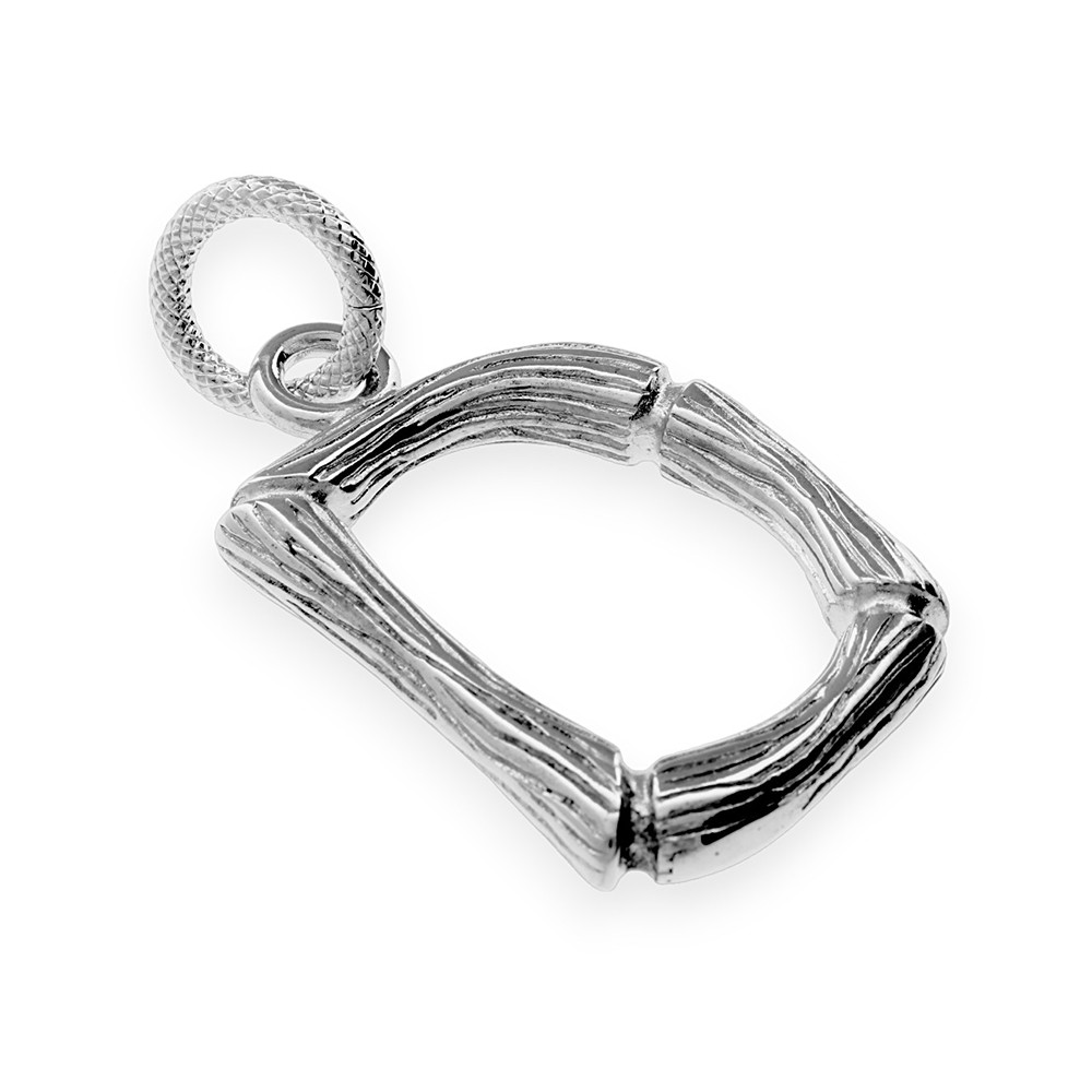 Stainless steel pendant "D" - 70213 - silver colour