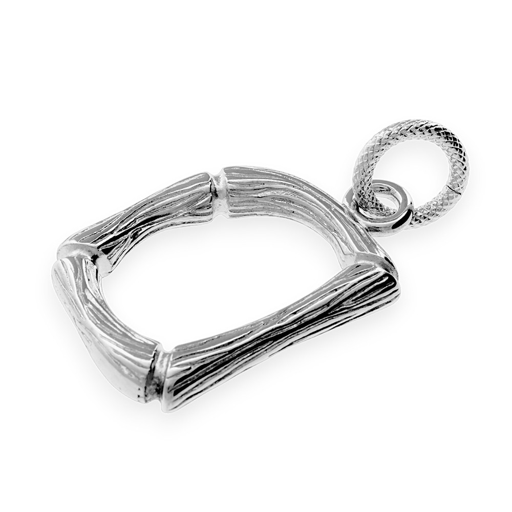 Stainless steel pendant "D" - 70213 - silver colour