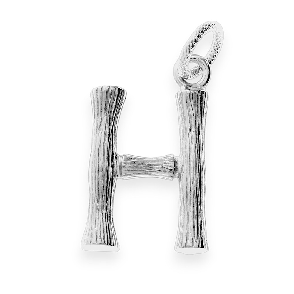 Rozsdamentes acél medál "H" - 70213 - ezüst színű
