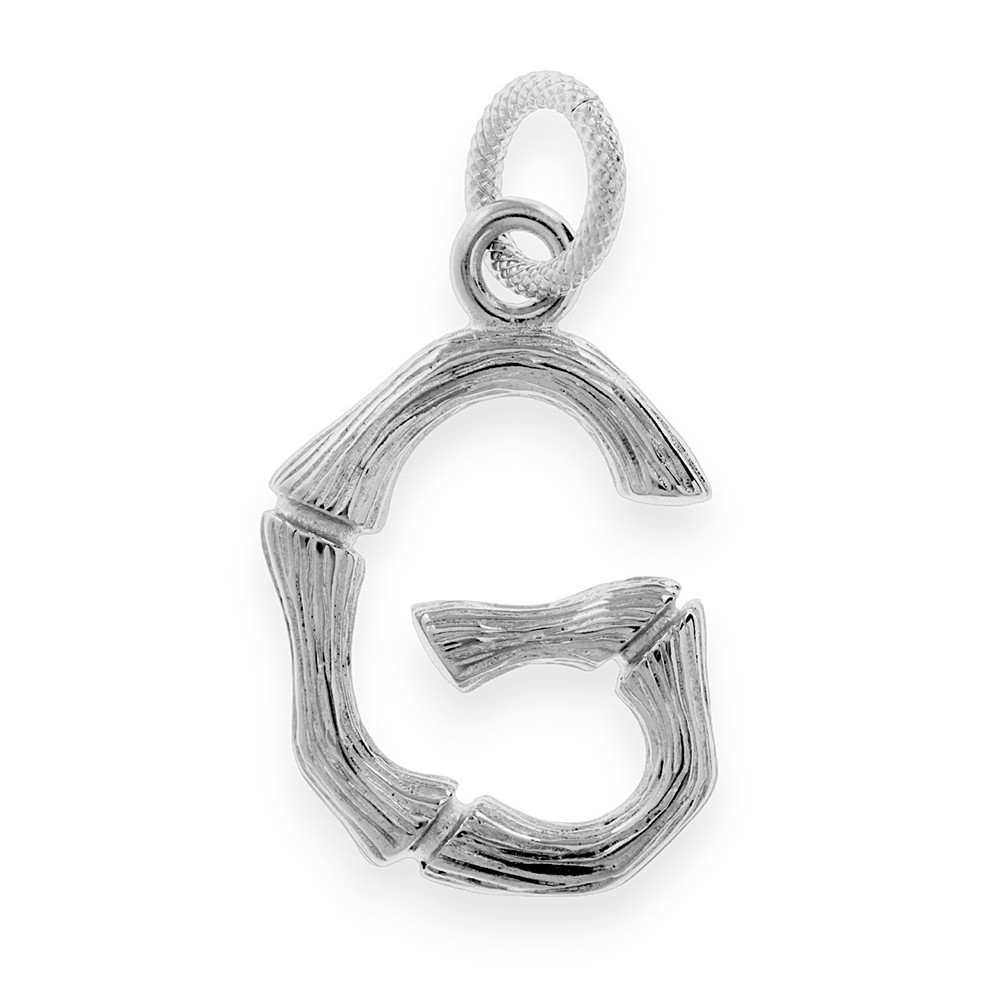 Wisiorek ze stali nierdzewnej "G" - 70213 - srebrnego koloru