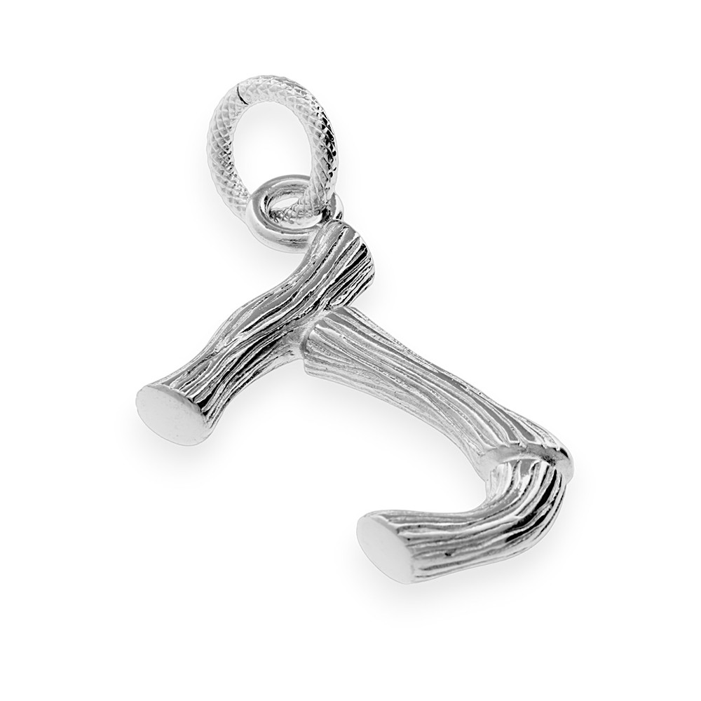 Stainless steel pendant "J" - 70213 - silver colour