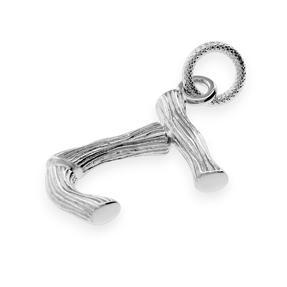 Stainless steel pendant "J" - 70213 - silver colour
