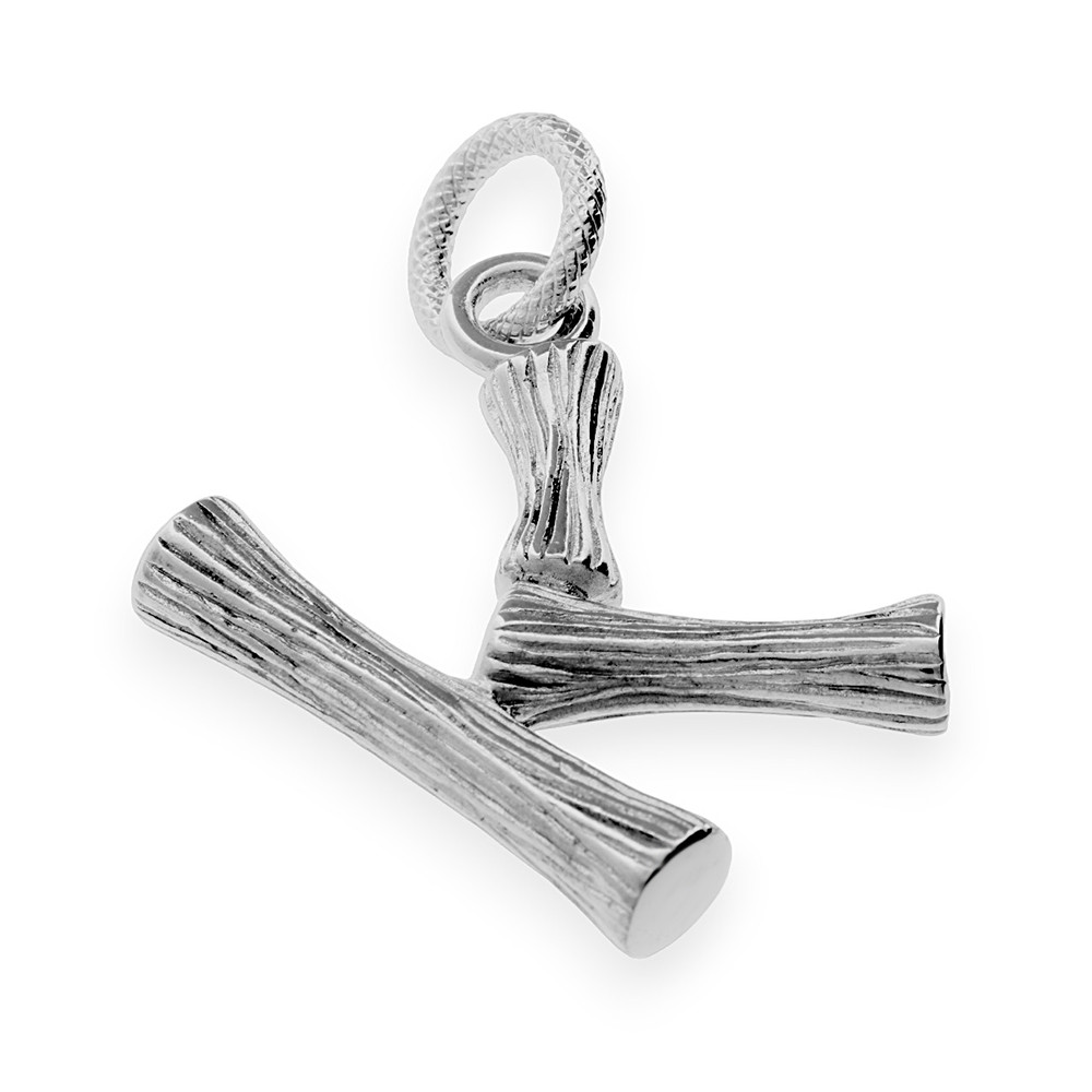 Stainless steel pendant "K" - 70213 - silver colour