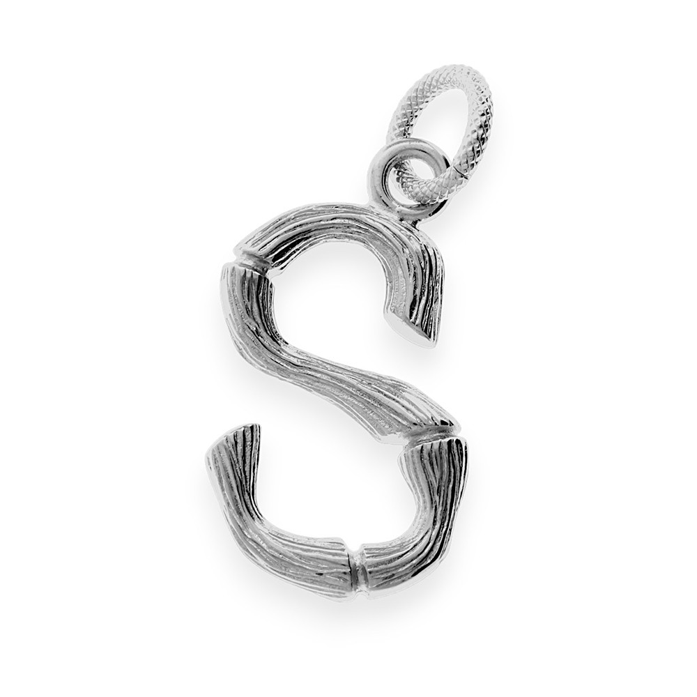 Stainless steel pendant "S" - 70213 - silver colour