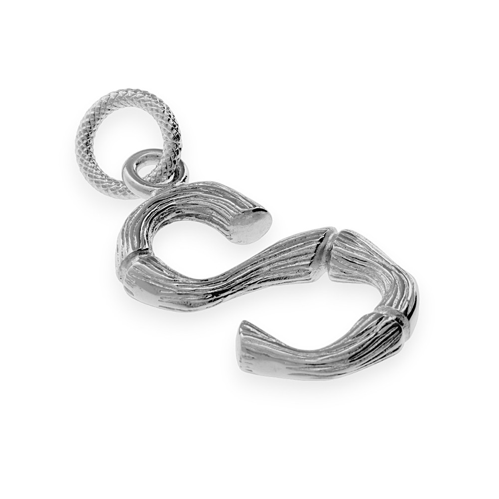 Stainless steel pendant "S" - 70213 - silver colour
