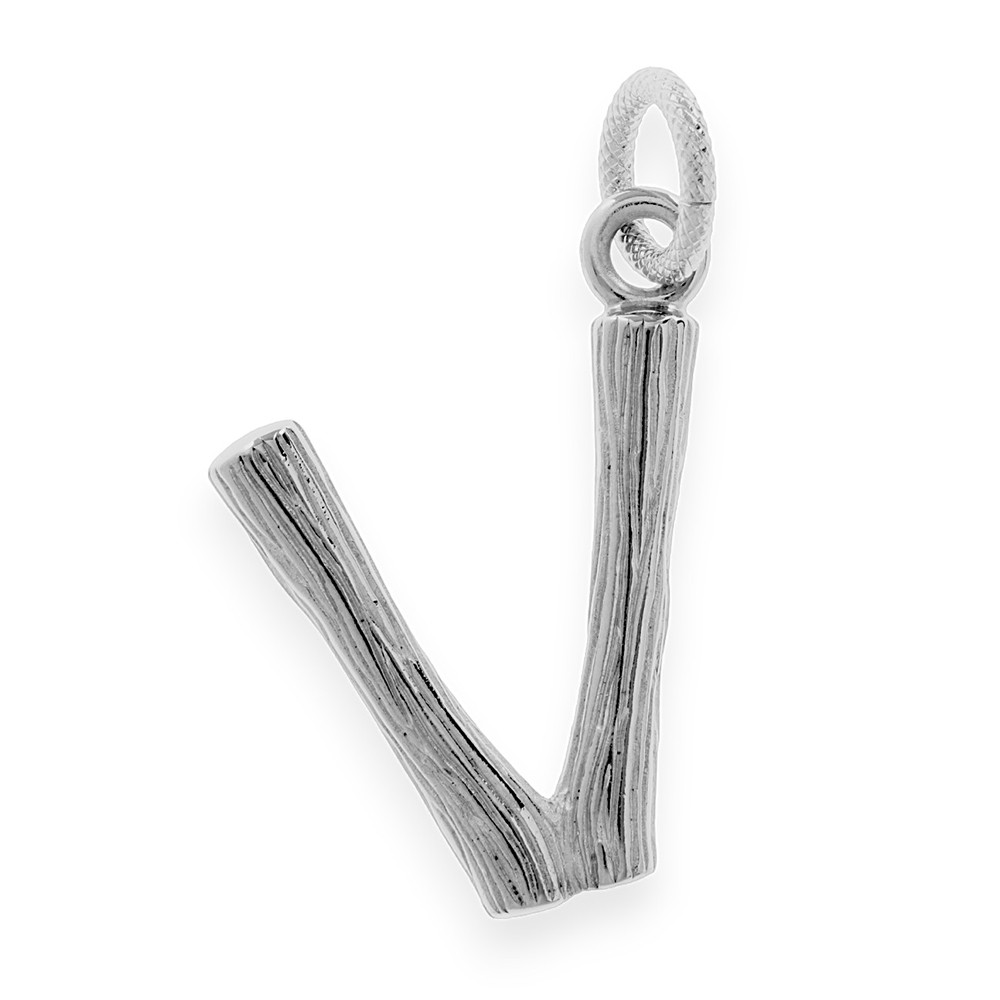Stainless steel pendant "V" - 70213 - silver colour