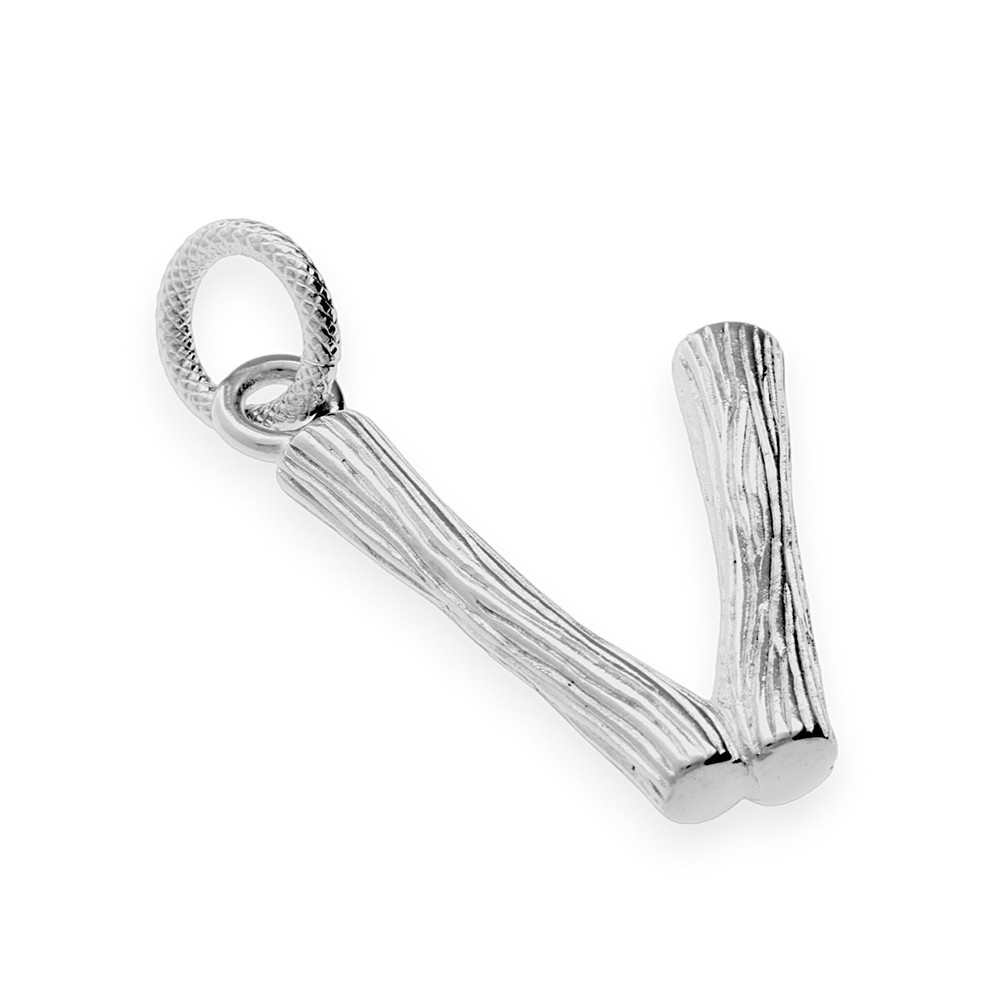 Stainless steel pendant "V" - 70213 - silver colour