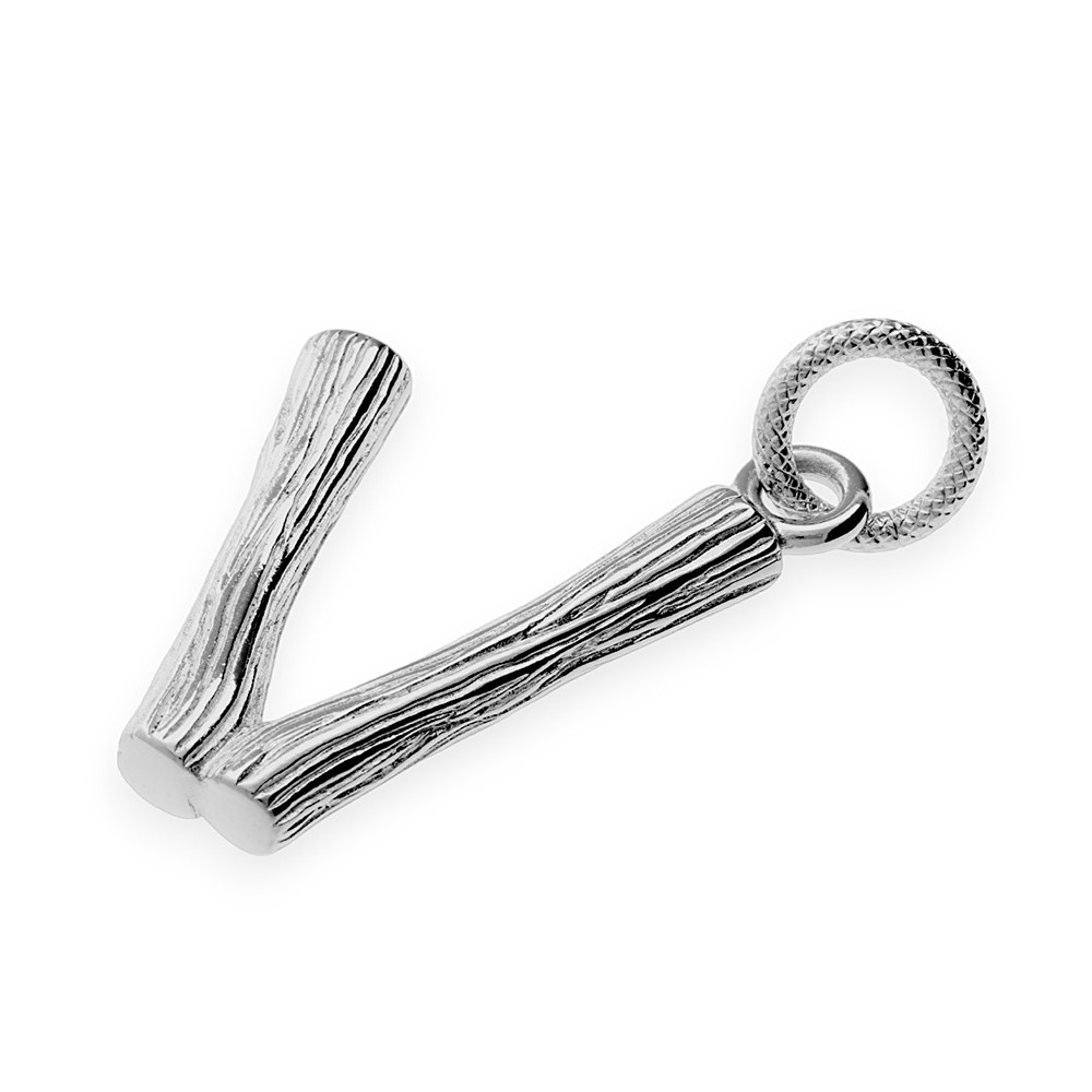 Stainless steel pendant "V" - 70213 - silver colour