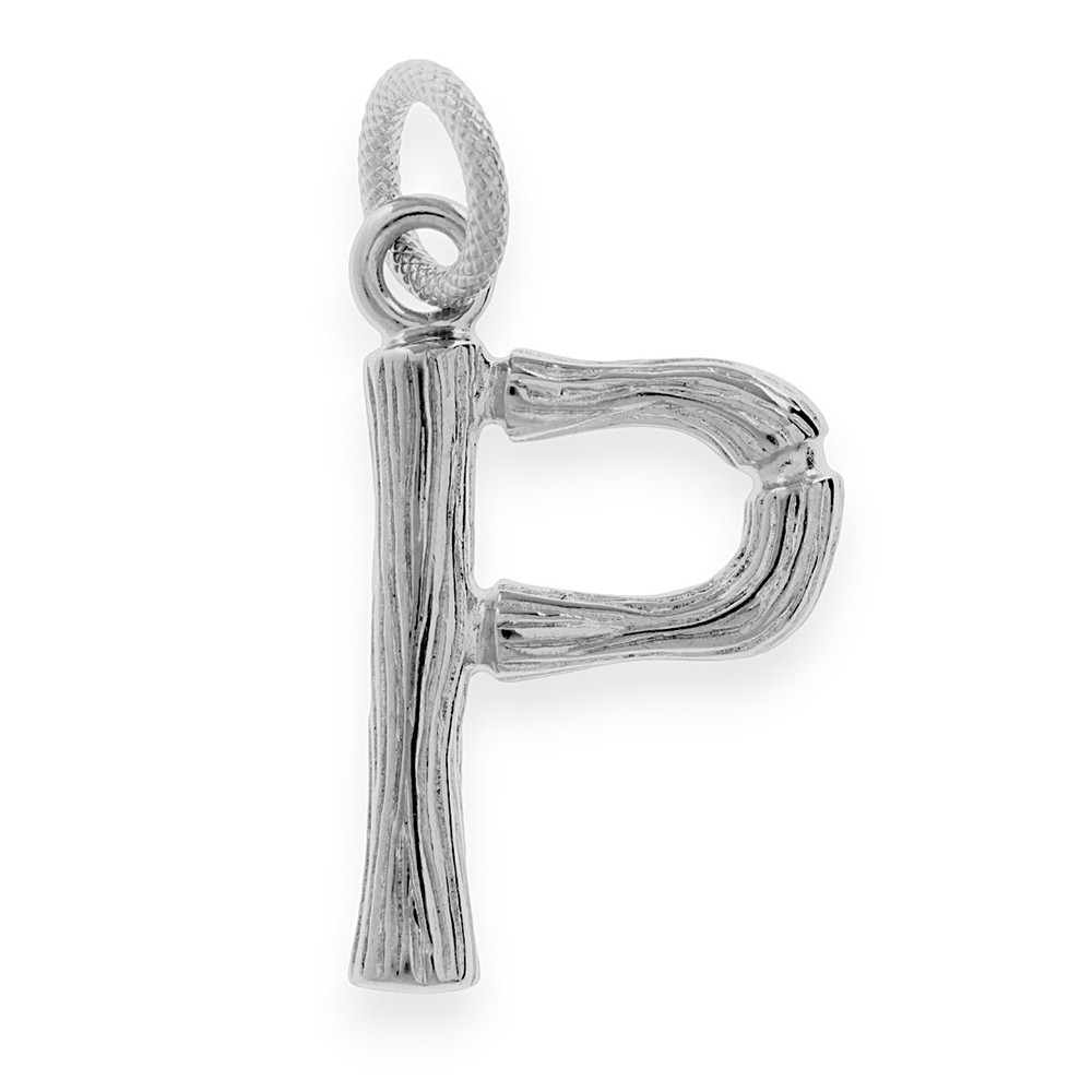 Stainless steel pendant "P" - 70213 - silver colour