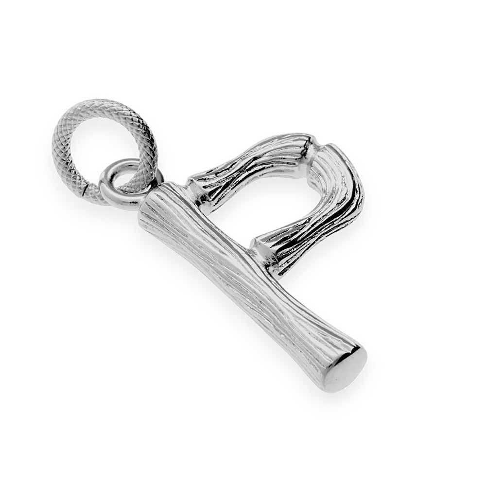 Stainless steel pendant "P" - 70213 - silver colour