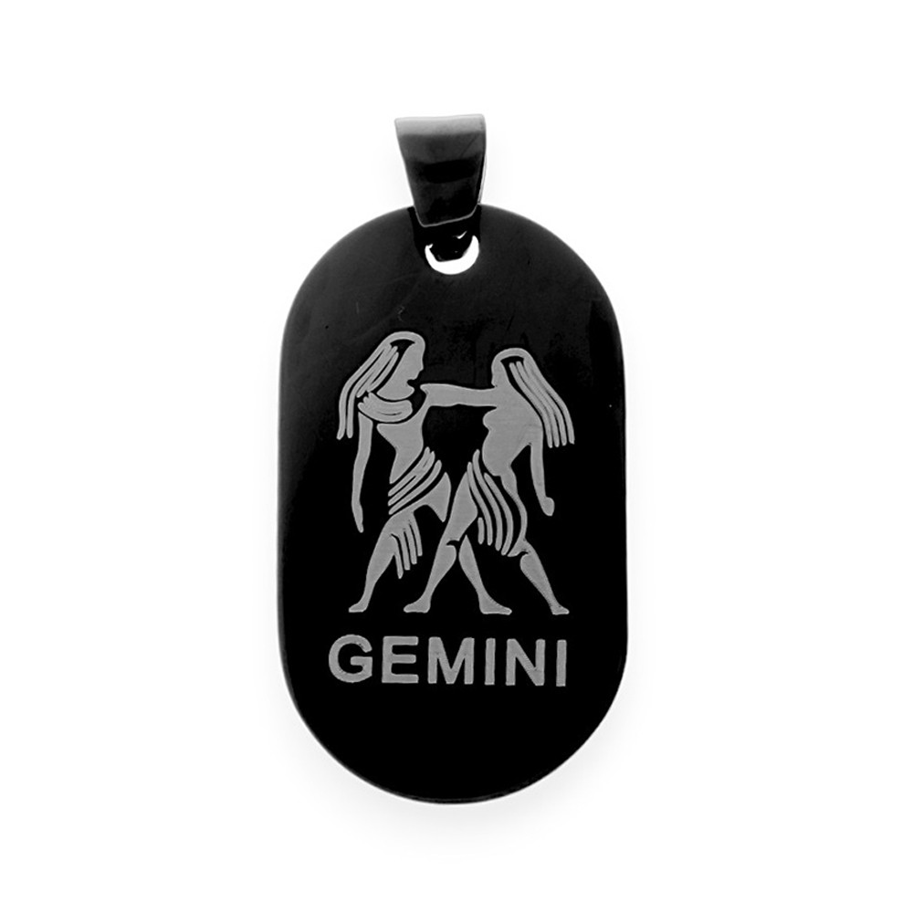 Stainless steel pendant gemini 6630 - black