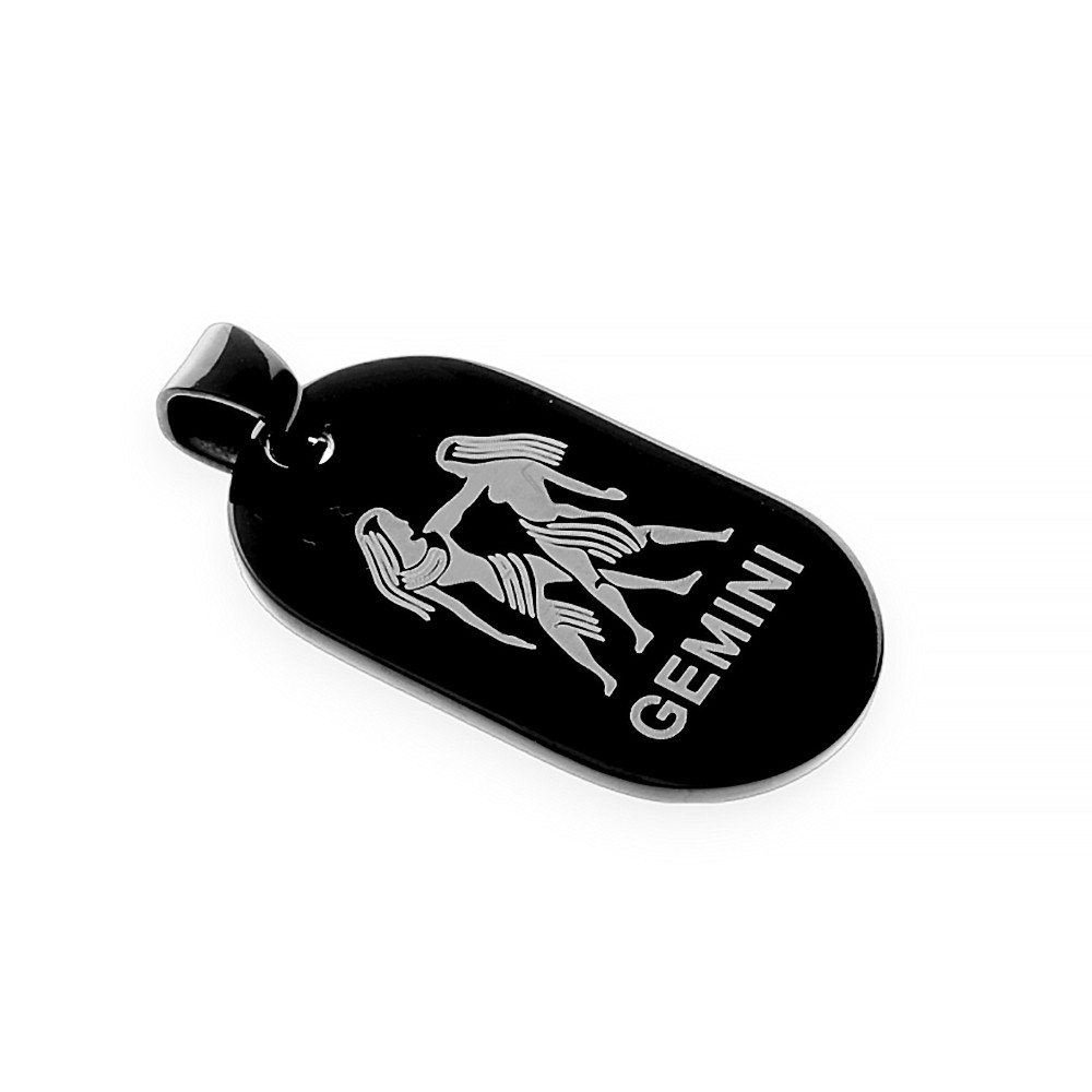 Stainless steel pendant gemini 6630 - black