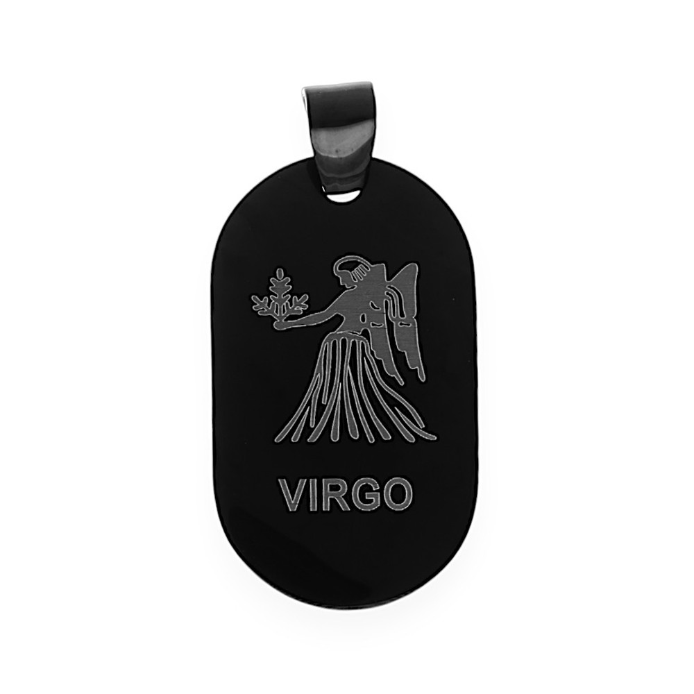 Stainless steel pendant virgo 6630 - black