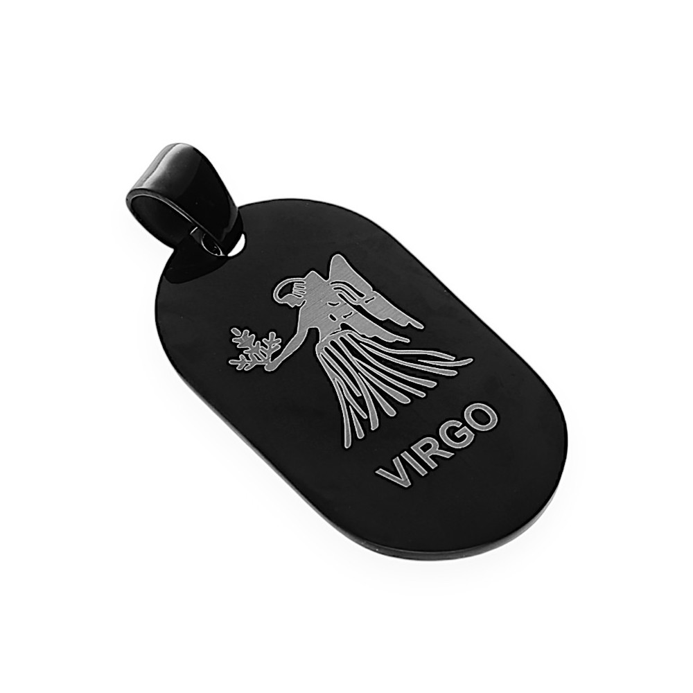 Stainless steel pendant virgo 6630 - black