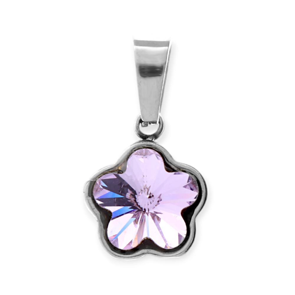 Nerezový prívesok Flor - striebornej farby
